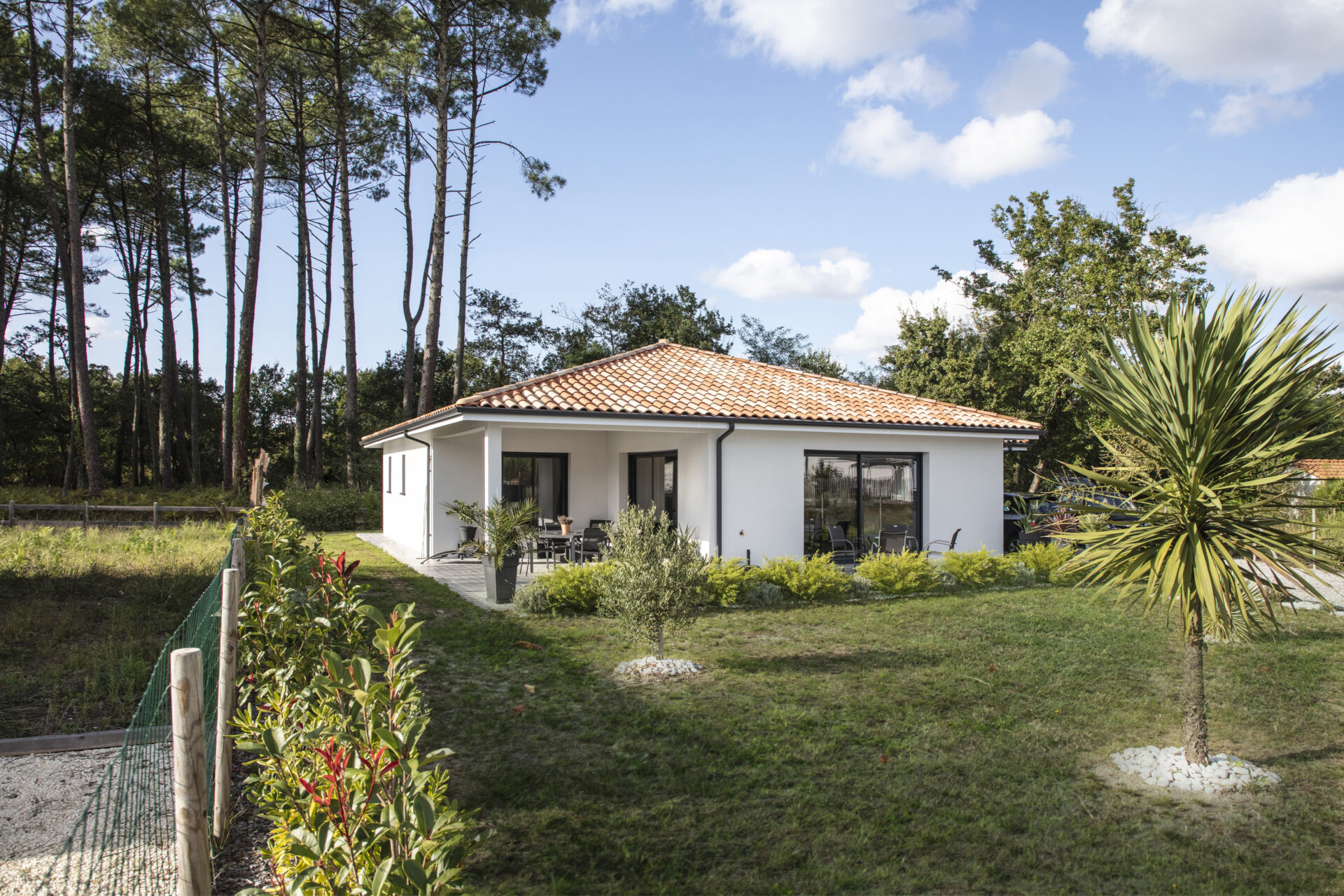 Maison neuve à Dax dans les Landes avec terrasse couverte