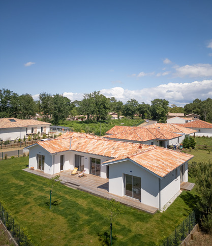 Maison neuve en U dans les Landes