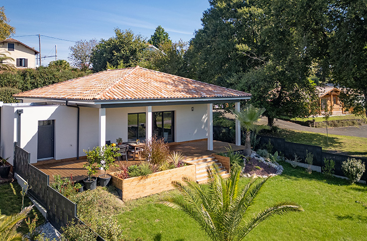 Maison neuve dans les Landes avec terrasse
