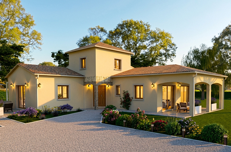 Modèle de maison typiquement périgourdine