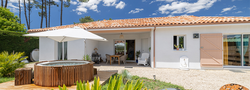 Maison de plain pied avec jacuzzi dans les Landes