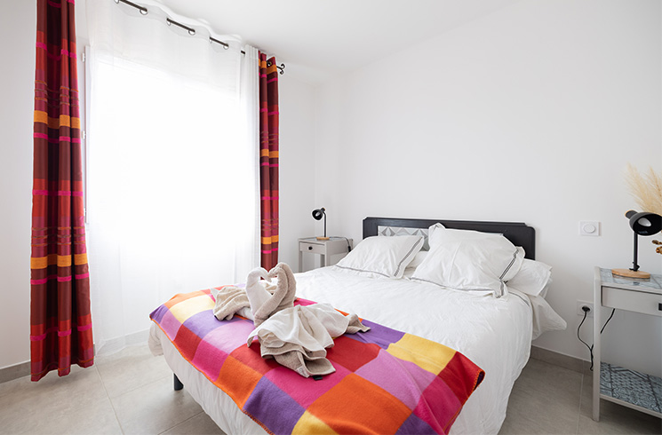 Chambre parentale d'un gîte à St Martin de Seignanx